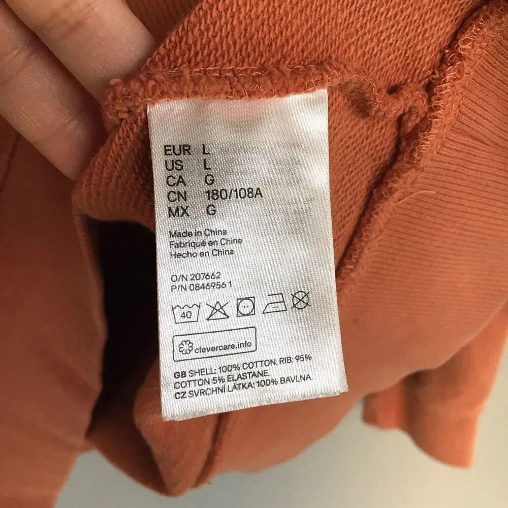 Post Malone Sweatshirt Large Burnt Orange Crewneck Stay Away Face Graphic Street
